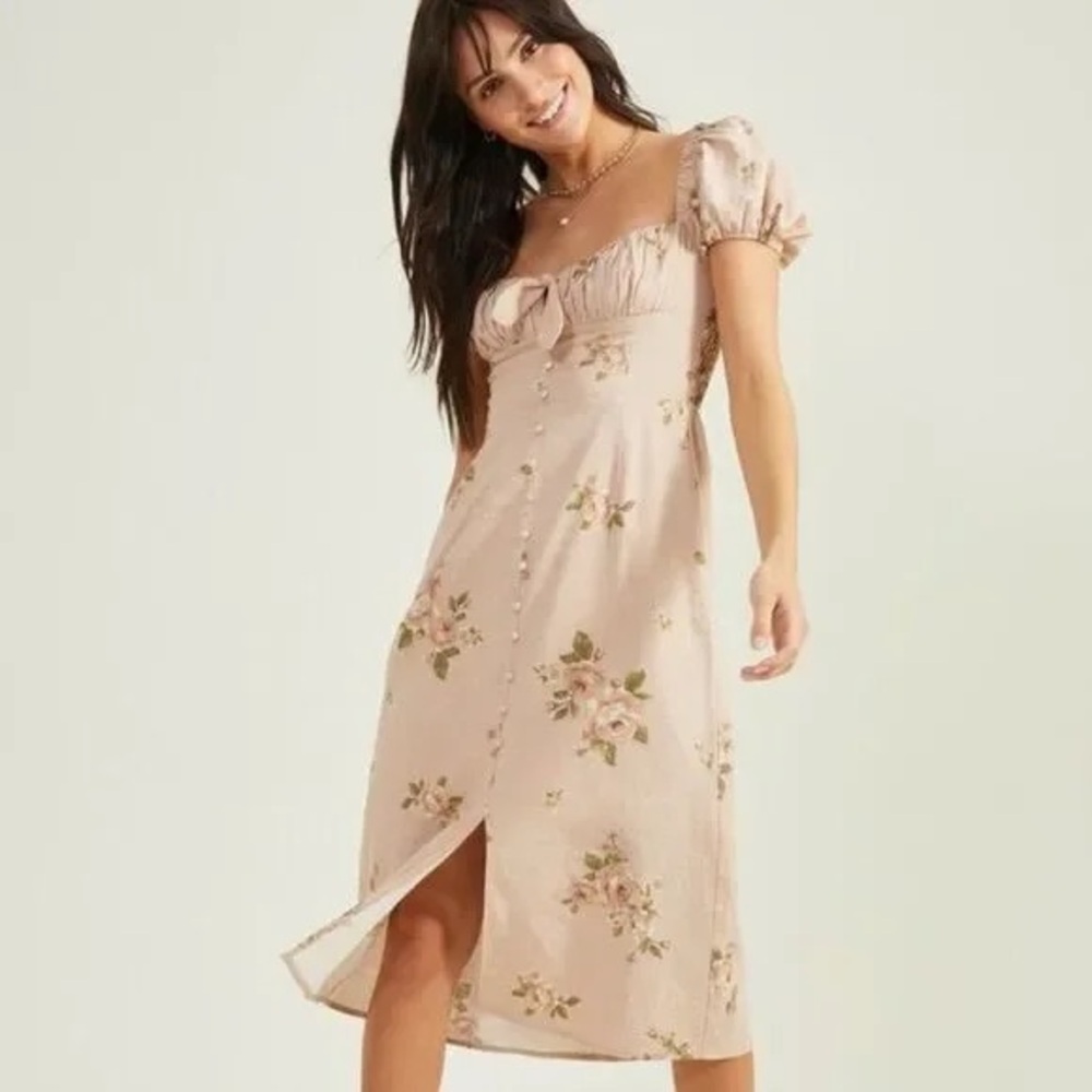 Altar'd State Pink Smocked Dress